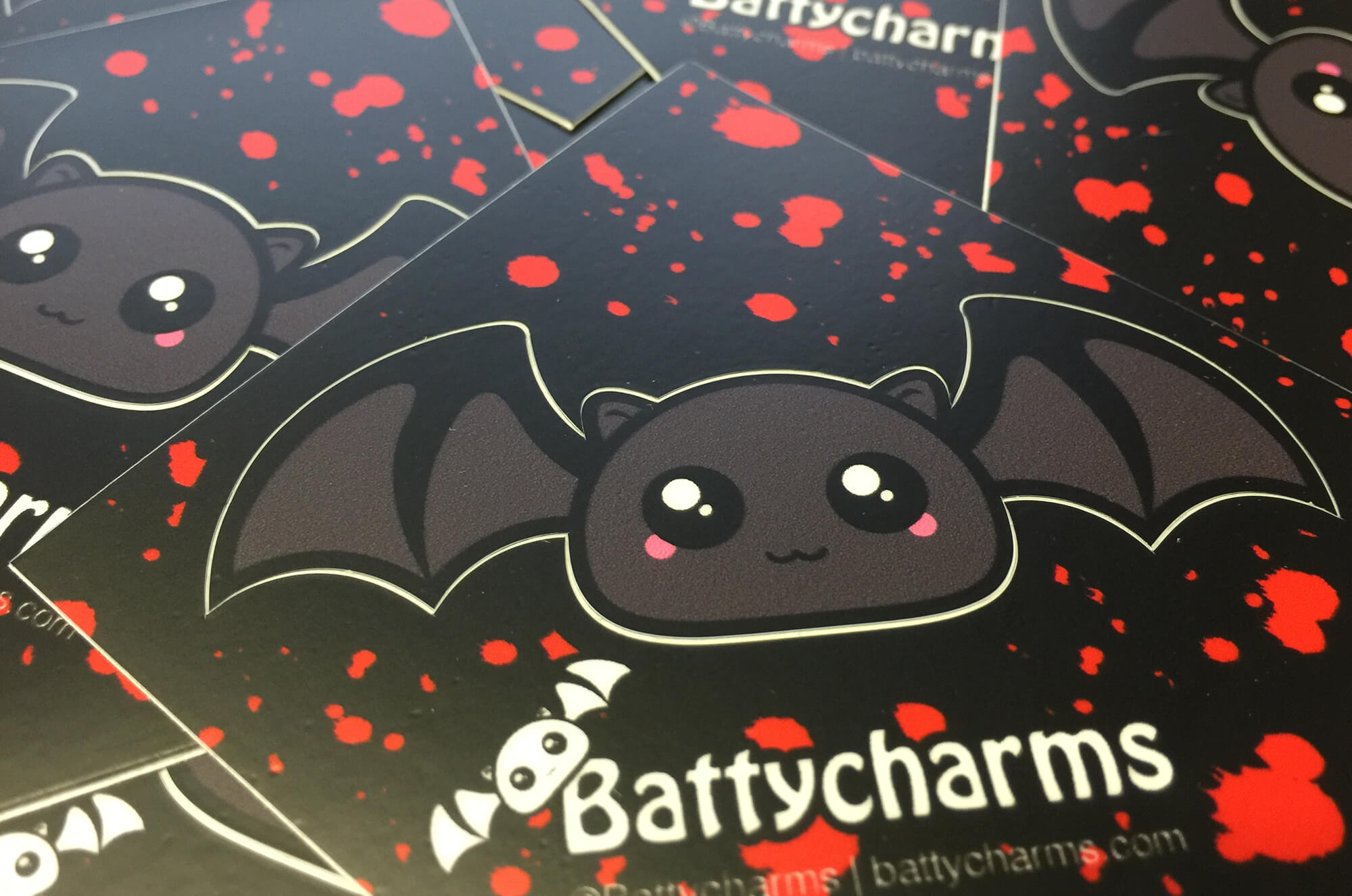 Blood Splattered Bat Stickers